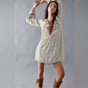 Free People Floral Long Sleeve Dress Size XS